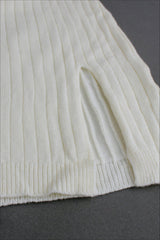 Sleeveless Round Neck Knit Sweater Dress