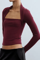 Detachable Cape Knit Top