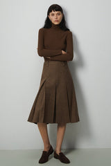 Stacked Neck Thermal Stretch Knit Top