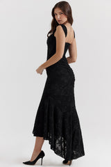 Stretch Mesh Jacquard Mermaid Formal Dress