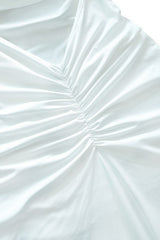 Solid Off Shoulder Ruched Formal Dress