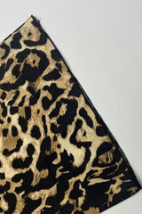 Off Shoulder Flared Long Sleeve Leopard Crop Top Shorts Set