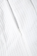 Faux Fur Bodice Asymmetric Hem Dress