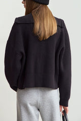 Slouchy High Neck Loose Solid Sweater