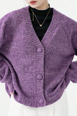 Purple Heavy Weight Knit Sweater