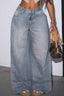 Washed Vintage Relaxed Wide Leg Jeans