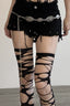Y2K Gothic Distressed Cutout Thigh-High Stockings