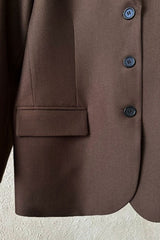 Vintage Casual Long Sleeve Blazer