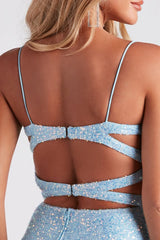 Sequin Backless Bodycon Mini Dress