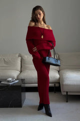 One Shoulder Bodycon Knit Sweater Dress