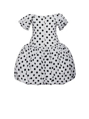 Umika Polka Dots Charming Bubble Hem Mini Dress Dresses