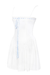 Malia Drop Waist Corset Graceful Lace Up Back Mini Dress Dresses
