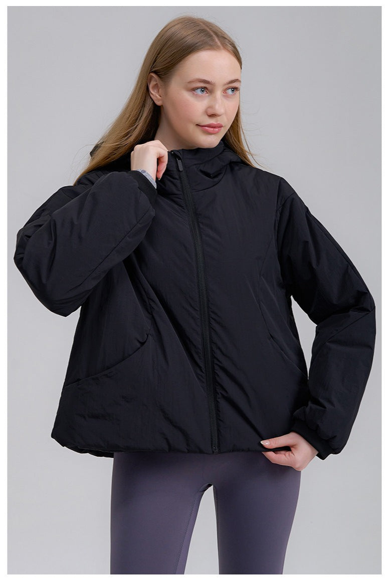 Relaxed Fit Short Puffer Jacket S / Black