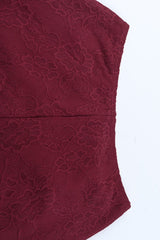 Sexy Lace Ribbon Slim Flare Pants