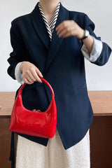 Fashionable Draped Apple Collar Blazer