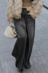 Y2K Vintage Reversible Deconstructed Wide Leg Jeans