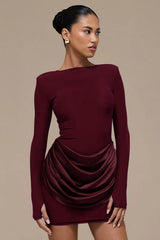 Solid Color Ruched Bodycon Dress