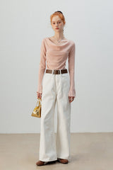 Burgundy Mock Two Piece Knit Top