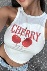 Sexy Bodycon Sleeveless Print Crop Top