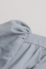 Relaxed Pleated Detail Jacket Blue / One Size