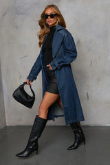 Casual Oversized Denim Trench Overcoat