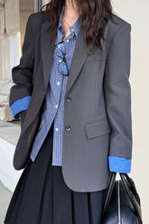 Elegant Casual Colorblock Blazer
