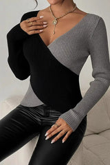 Patchwork Stripe Pullover Sweater