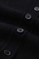 Chic Snood Neck Ribbed Knit Top