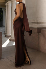 Sexy Satin Backless Sleeveless Party Dress