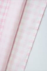 Plaid Printed Ruched Backless Spaghetti Strap Prom Dress