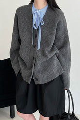 Relaxed Fit Vintage Cardigan Grey / One Size