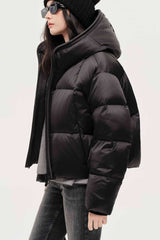 Cozy Hooded Insulated Puffer Jacket S / Black