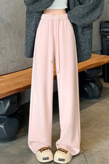 Fleece Lined Wide Leg Knit Pants