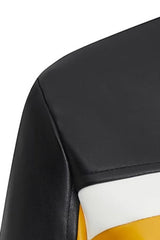 Colorblock PU Cropped Jacket