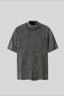 Studded Distressed Collar Washed Oversized Tee
