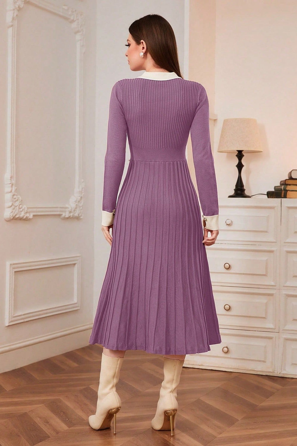 Vintage Knit A-Line Sweater Dress