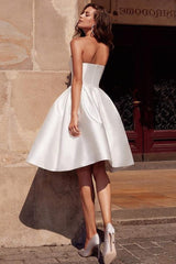 Solid A-line Cocktail Dress