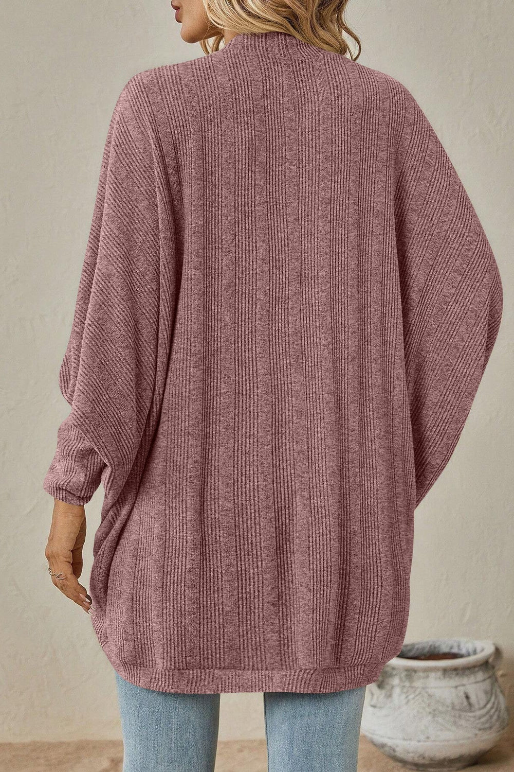 Solid Color Mid Length Cardigan