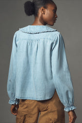 Vintage Denim Long Sleeve Blouse