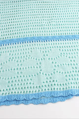 Hollow Knit Contrast Tank Sweater Dress