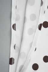 Polka Dot Sleeveless Crop Top High Waist Contrast Skirt Set