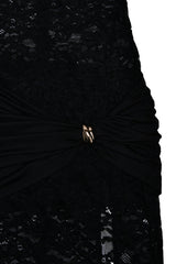 Sleeveless Lace High Slit Maxi Dress