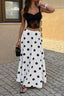 Polka Dot High Waist Flowy Elegant Skirt