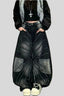 Camo Panel Baggy Wide Leg Jeans