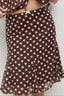 High Waist Polka Dot Chiffon Mermaid Midi Skirt
