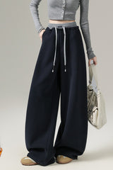 Fleece Lined Draped Curved Knit Pants