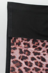 Reversible Leopard Print Crop Top Side Slit Maxi Skirt Set
