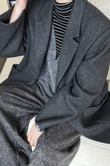 Wool Blend Relaxed Fit Blazer