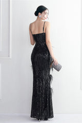 Intricate Beadwork Figure Hugging Gown Formal Dress