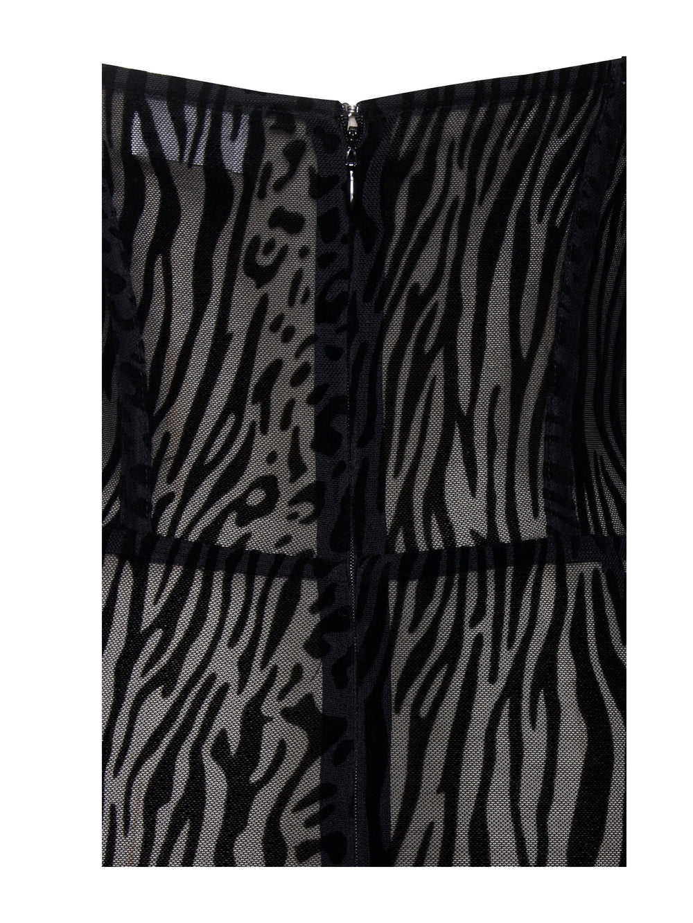 Ulani Black Burnout Velvet Graceful Detail Mesh Maxi Dress Dresses